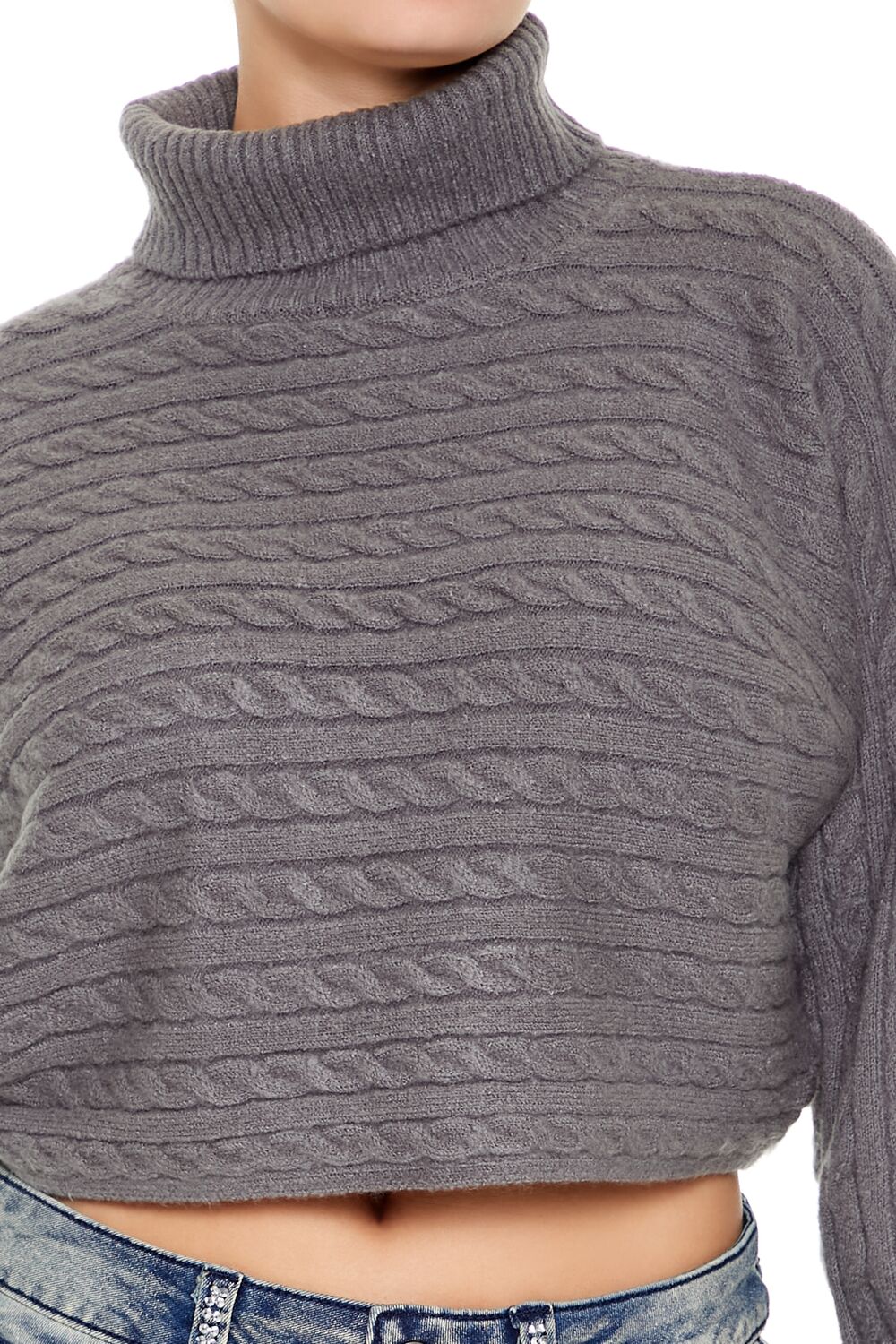 Cable Knit Turtleneck Sweater - Image 3