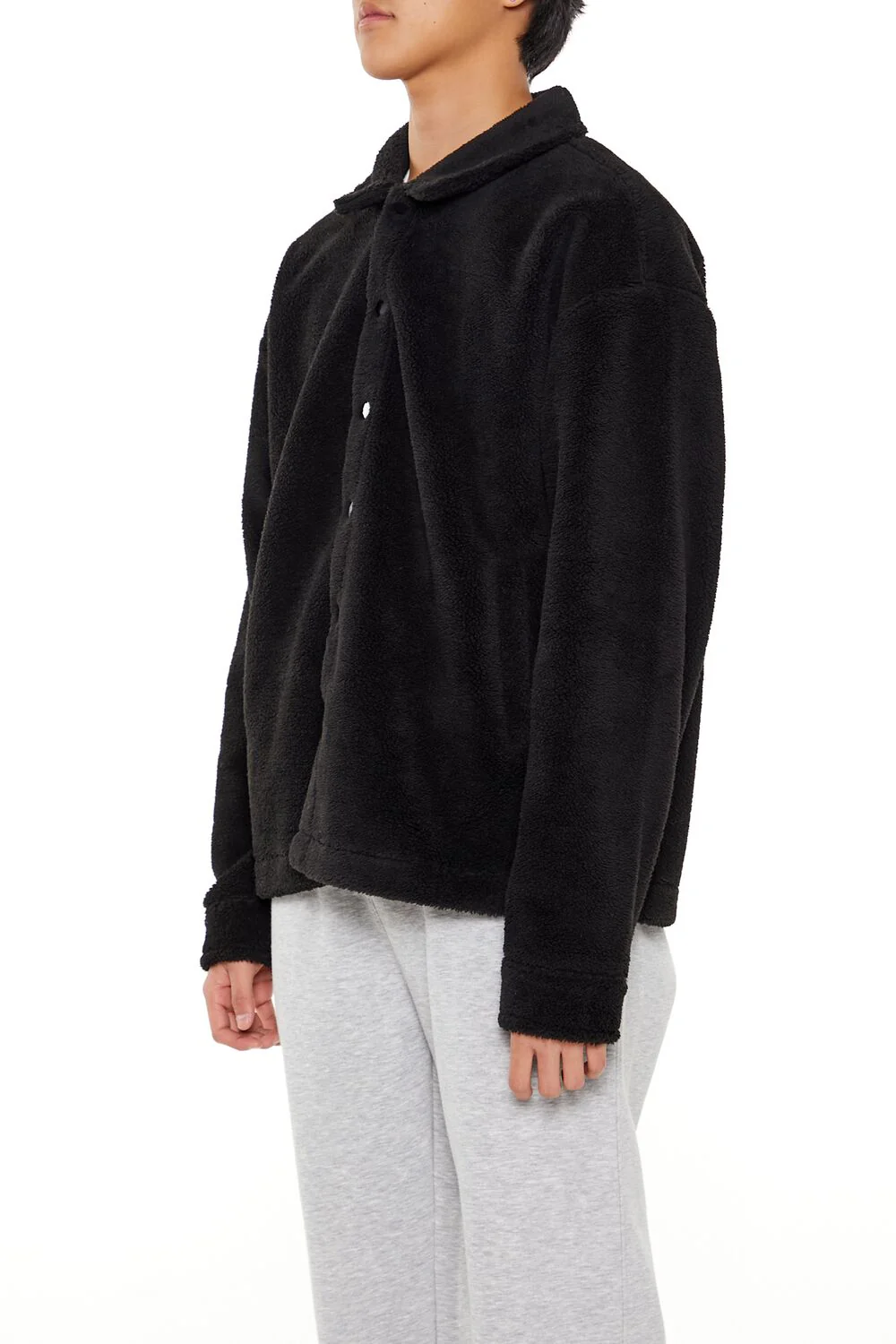 Plush Drop-Sleeve Shacket - Image 4