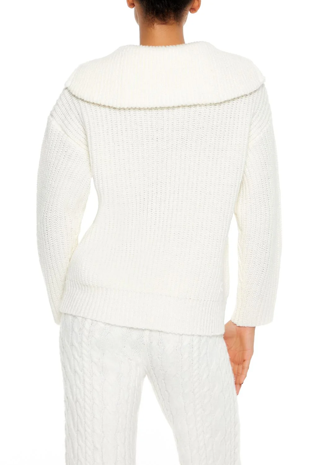 Ribbed Knit Zip-Up Sweater - Image 5