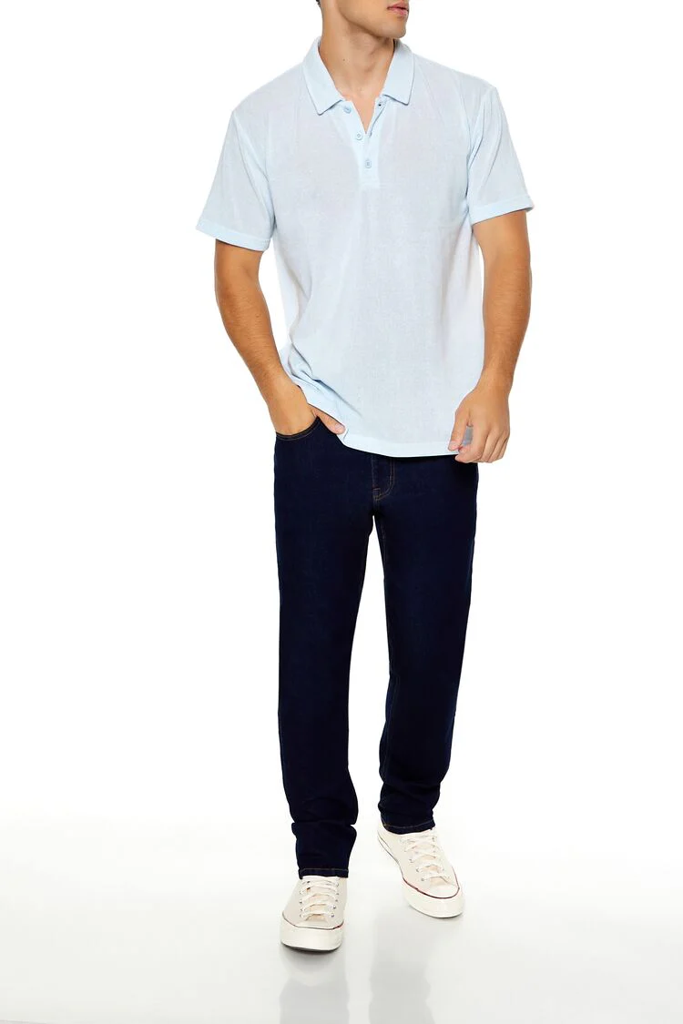 Soft Ribbed Knit Polo Shirt - Image 2