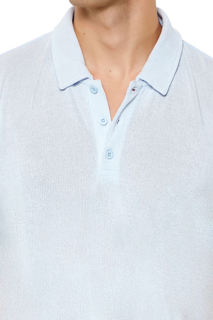Soft Ribbed Knit Polo Shirt - Image 3