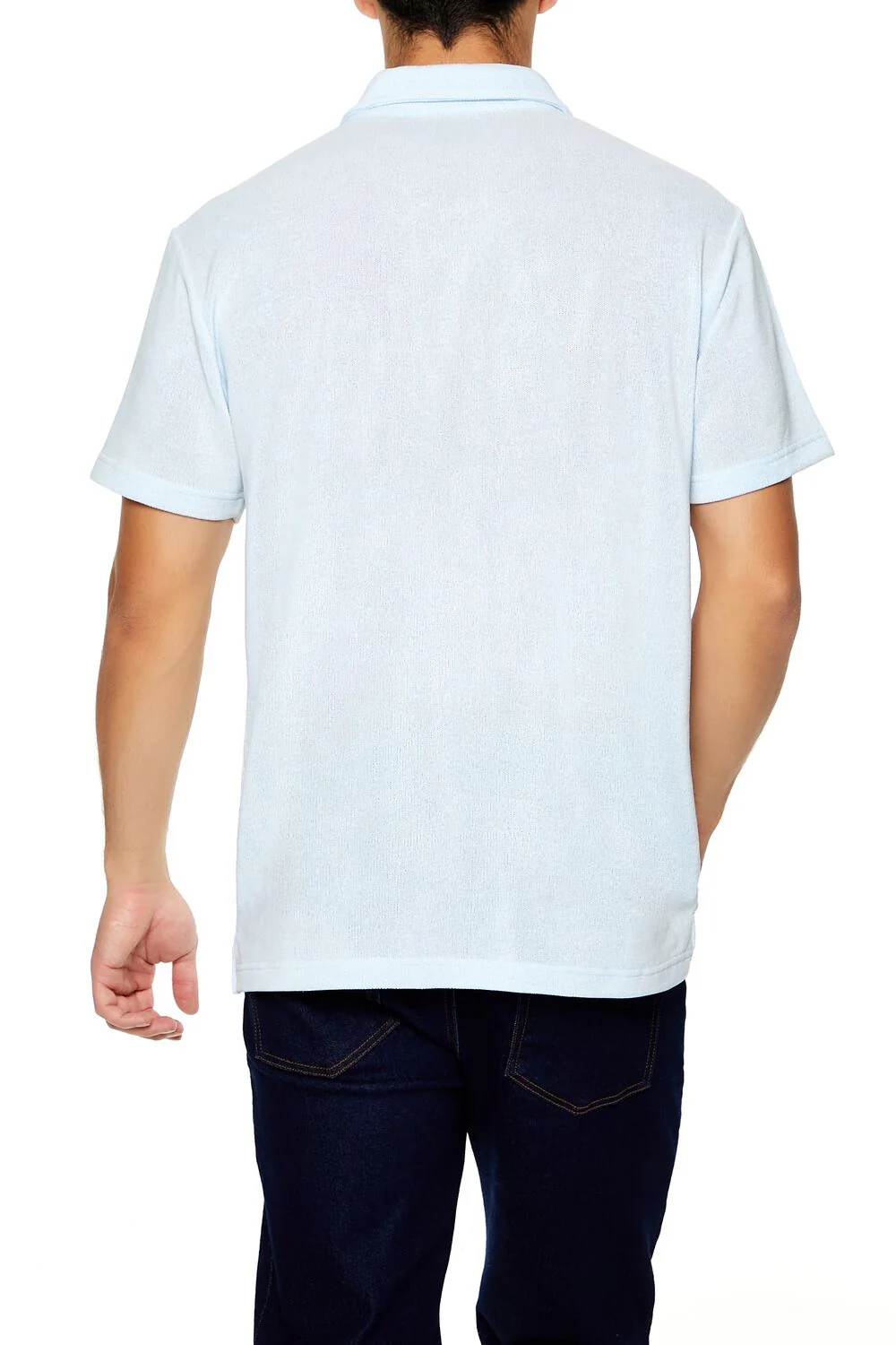 Soft Ribbed Knit Polo Shirt - Image 5