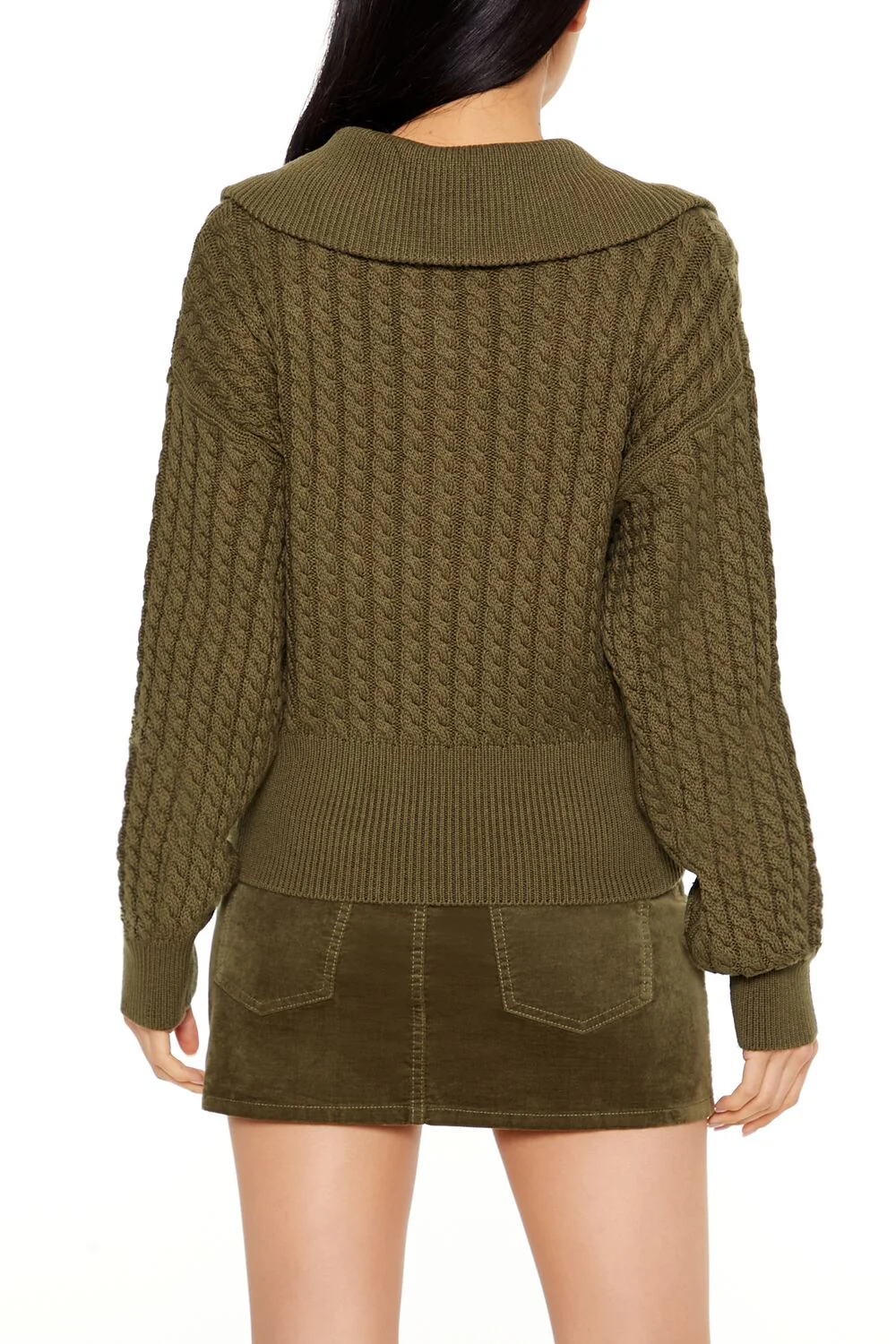 Half-Zip Cable Knit Sweater - Image 5