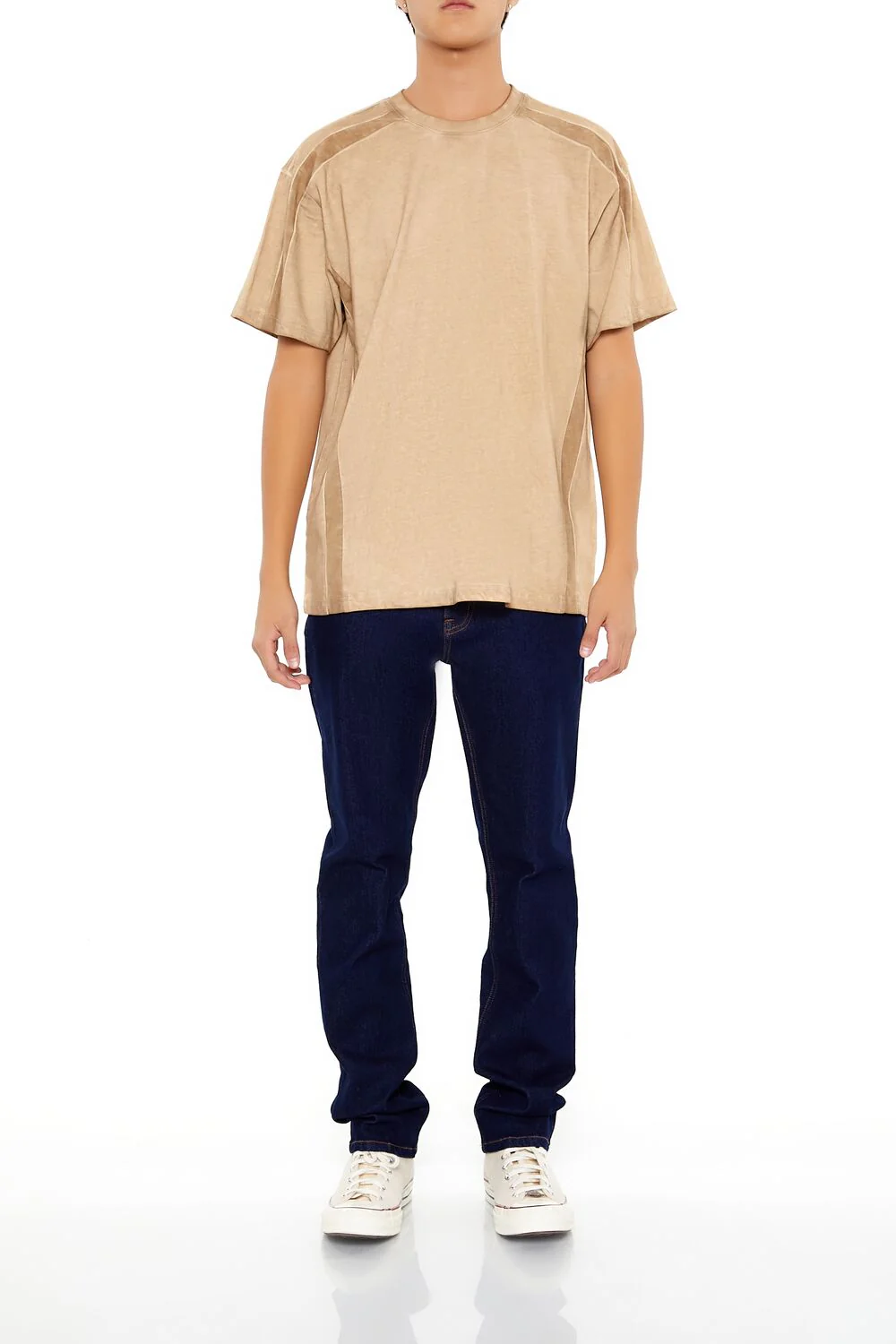 Washed Shoulder-Panel Tee - Image 2