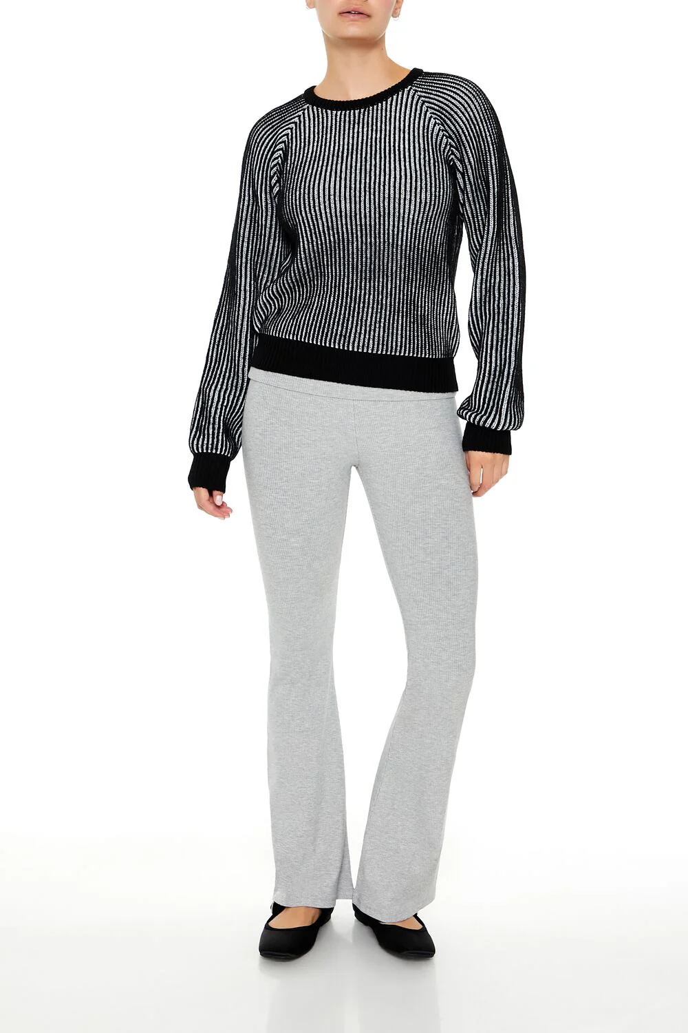 Striped Ribbed Knit Sweater - Image 2