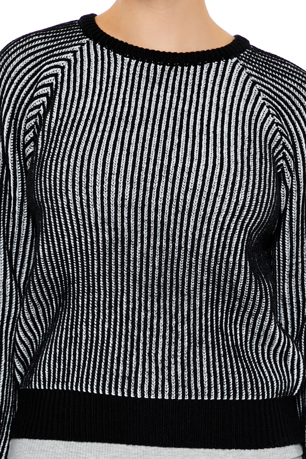Striped Ribbed Knit Sweater - Image 3