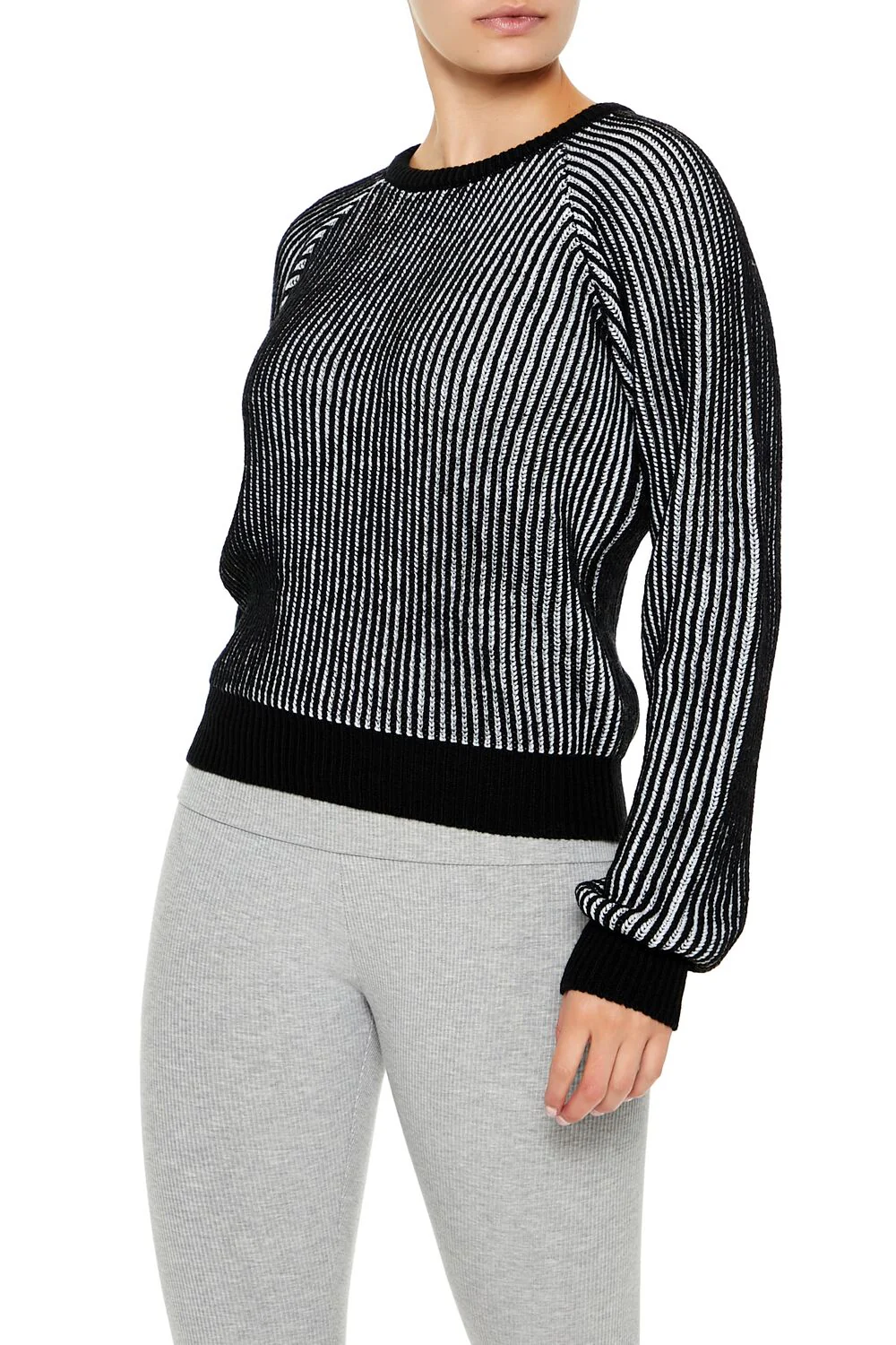 Striped Ribbed Knit Sweater - Image 4