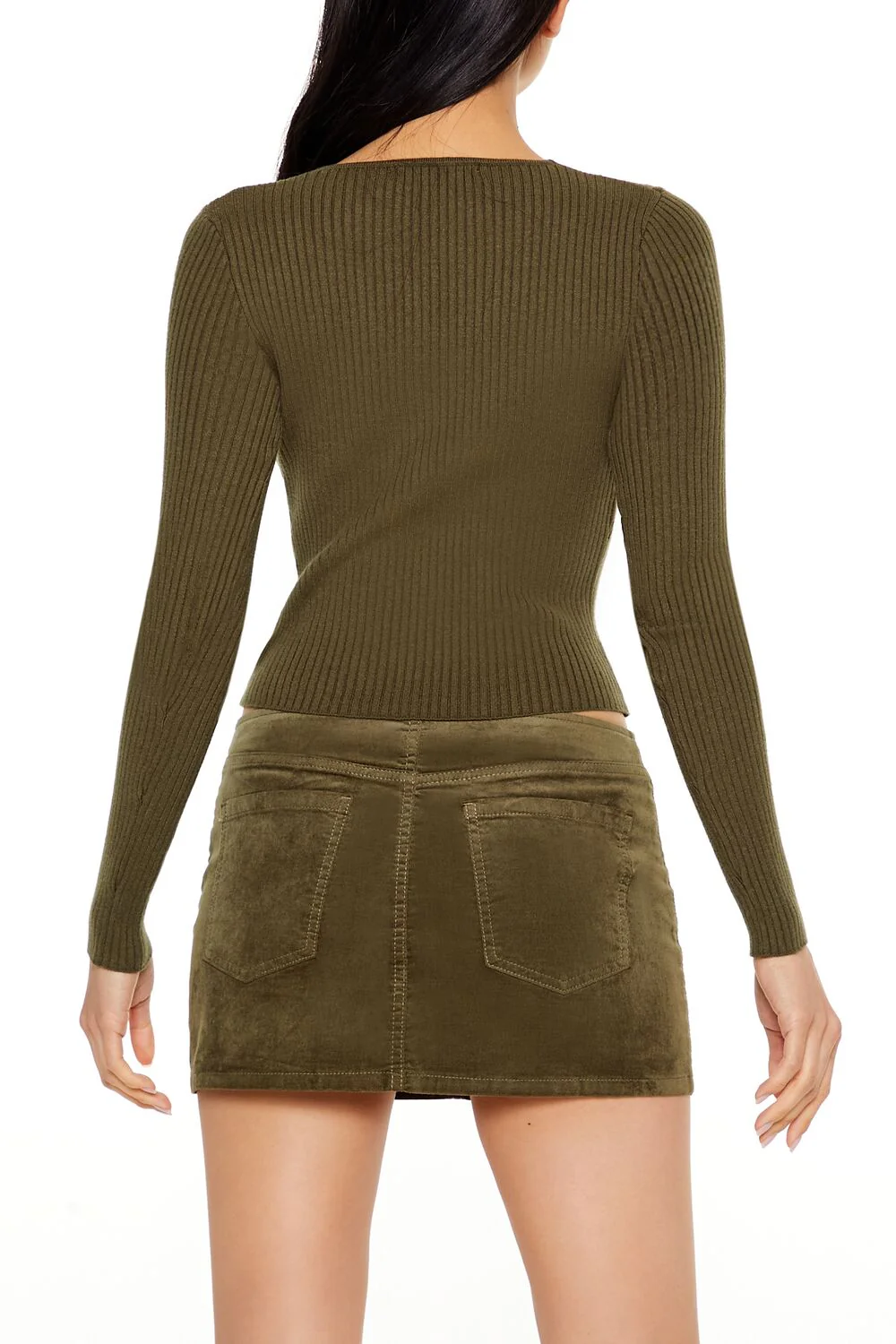 Cropped Cardigan Sweater - Image 10