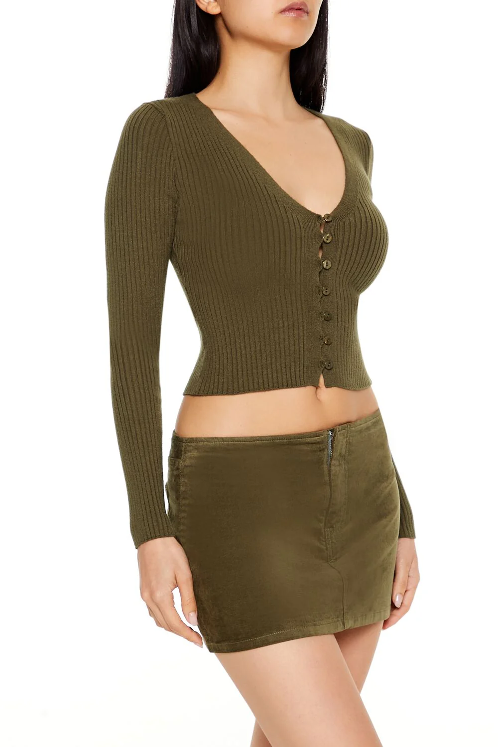 Cropped Cardigan Sweater - Image 9