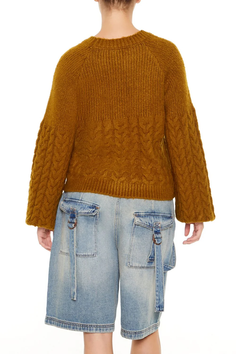 Peasant-Sleeve Cable Knit Sweater - Image 10