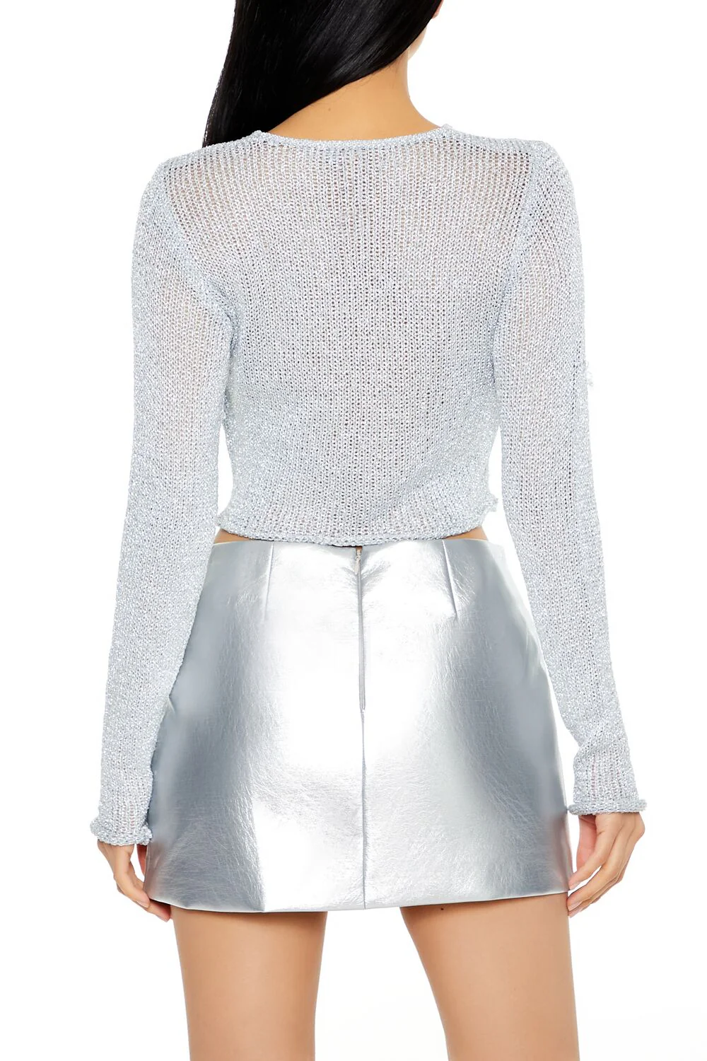 Metallic Cropped Sweater - Image 10