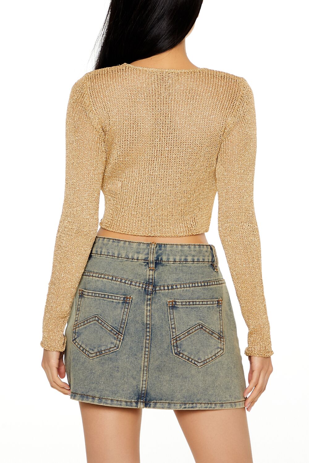 Metallic Cropped Sweater - Image 5