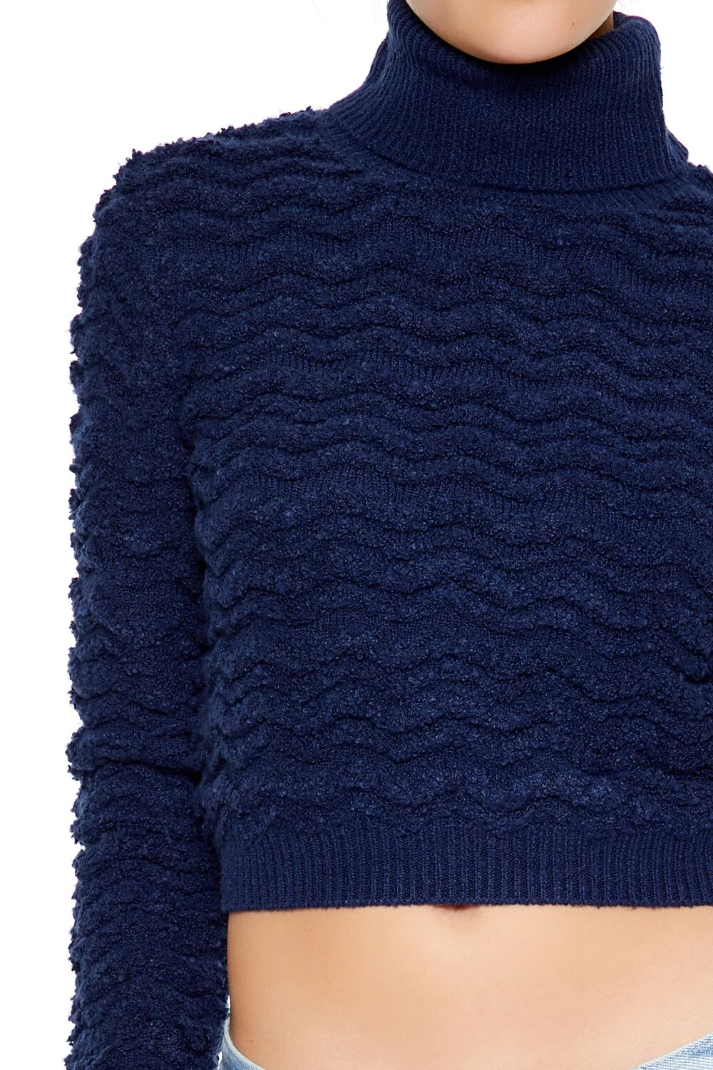 Turtleneck Cropped Sweater - Image 5