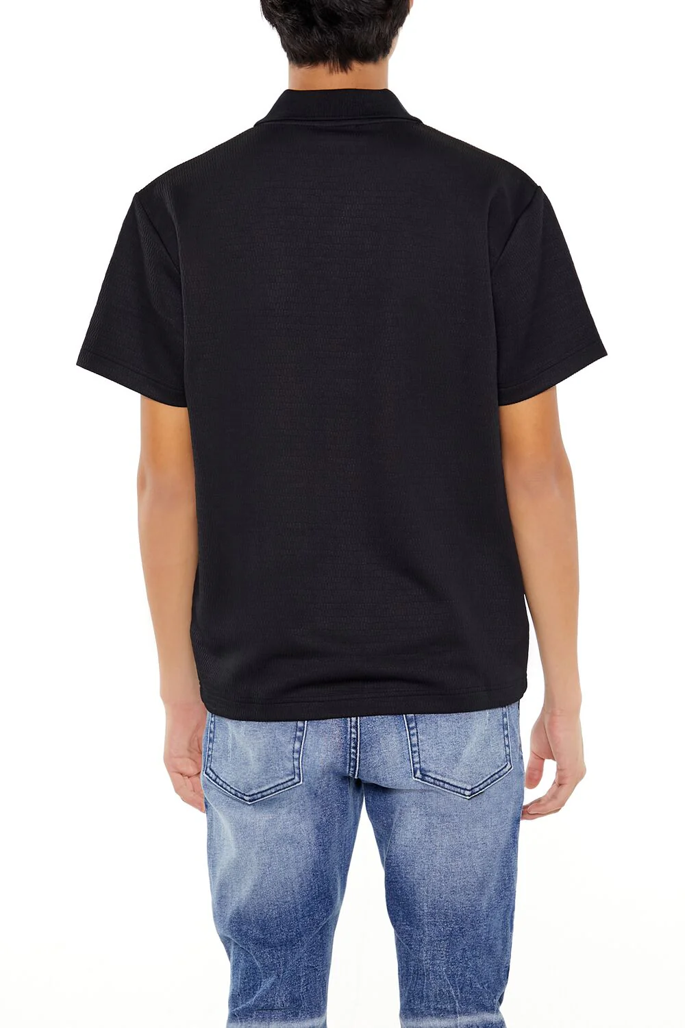 Textured Rib-Knit Button-Front Shirt - Image 5