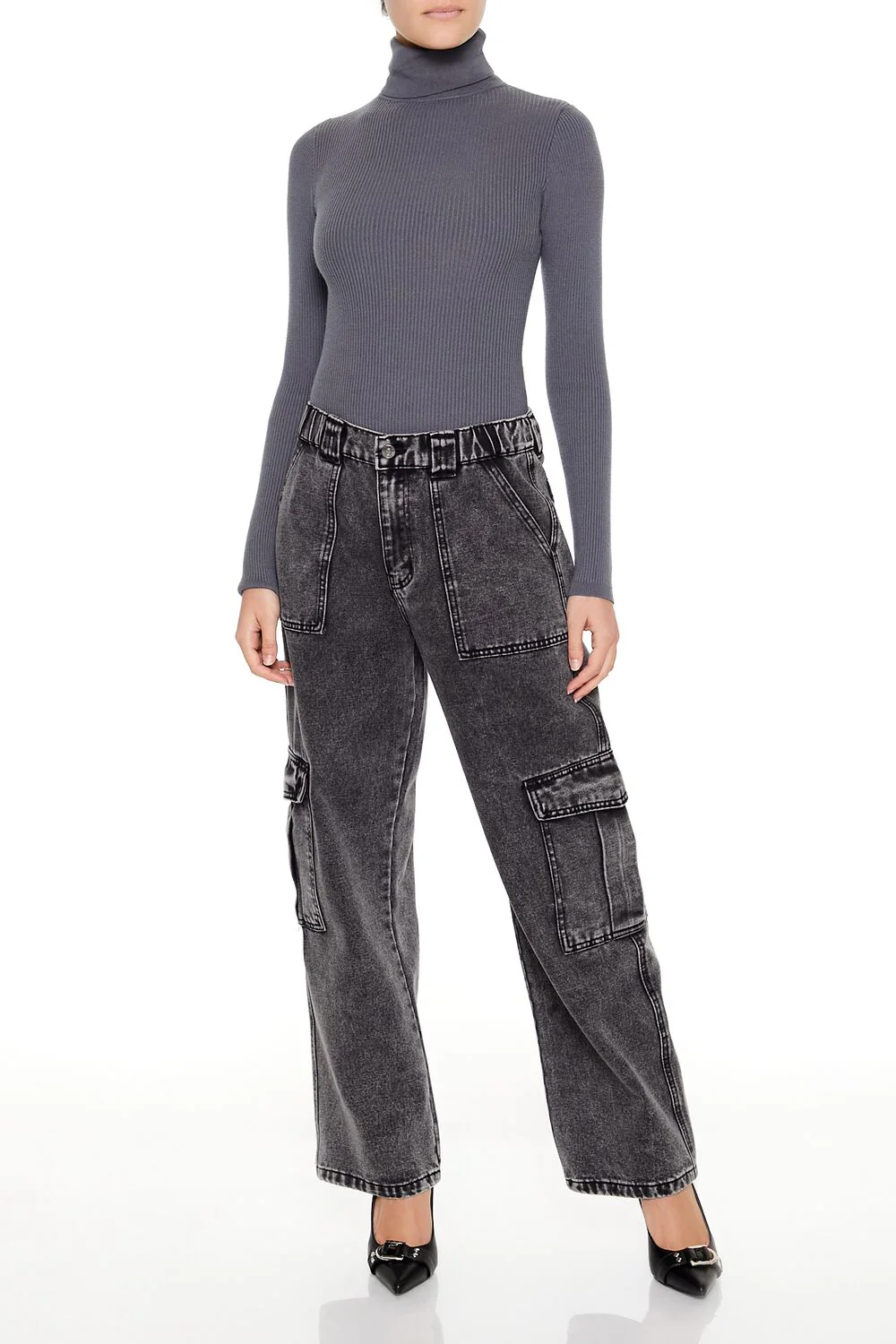 Sweater-Knit Turtleneck Bodysuit - Image 6