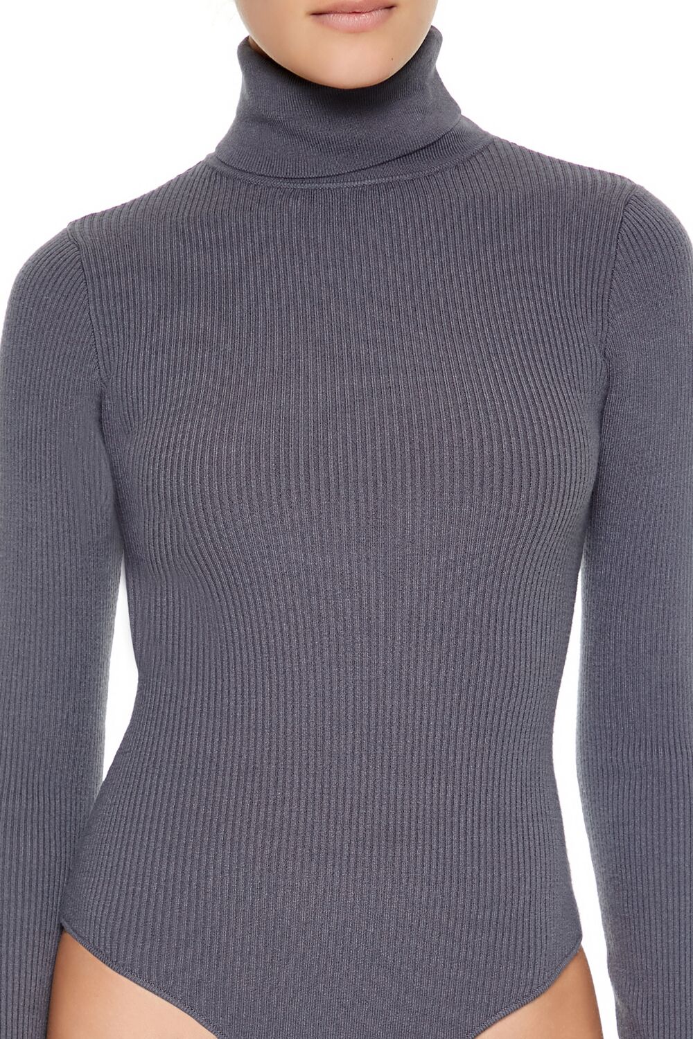 Sweater-Knit Turtleneck Bodysuit - Image 8