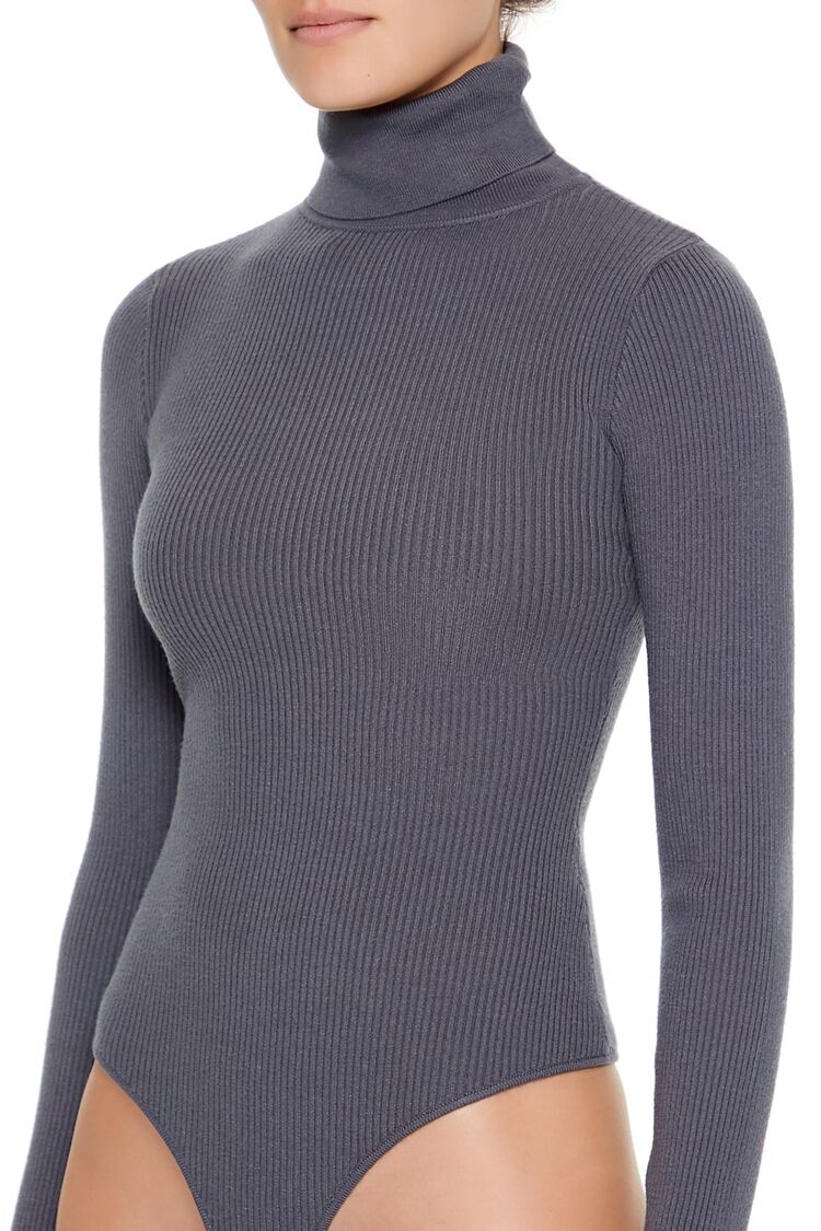Sweater-Knit Turtleneck Bodysuit - Image 9