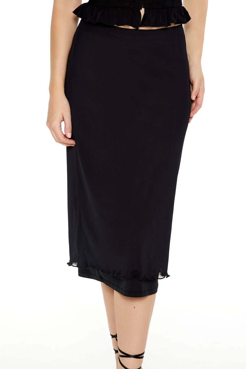 Mesh Midi Column Skirt - Image 5