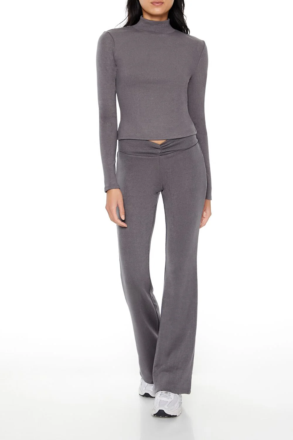Cropped Mock Neck Top - Image 2