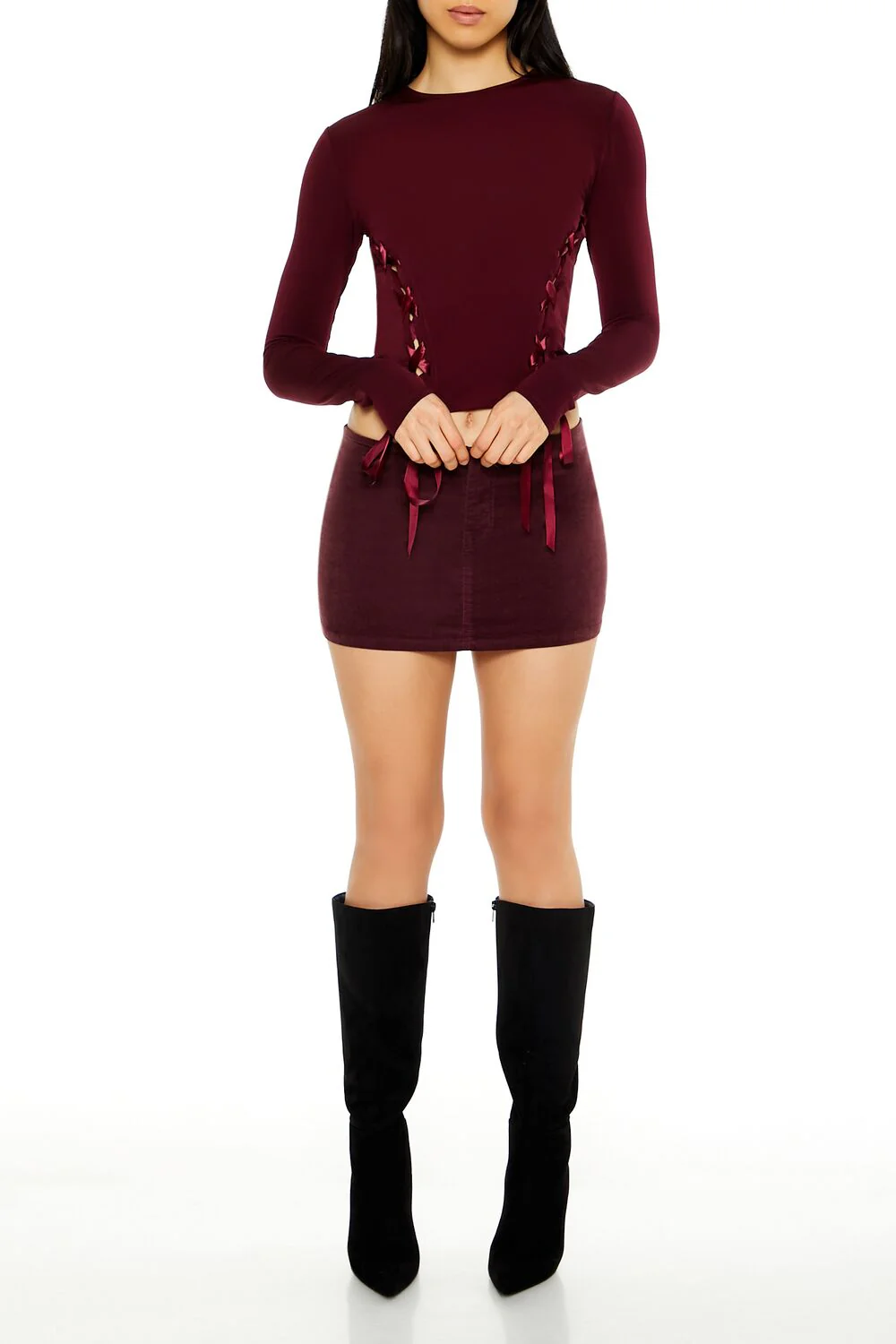 Lace-Up Crop Top - Image 7