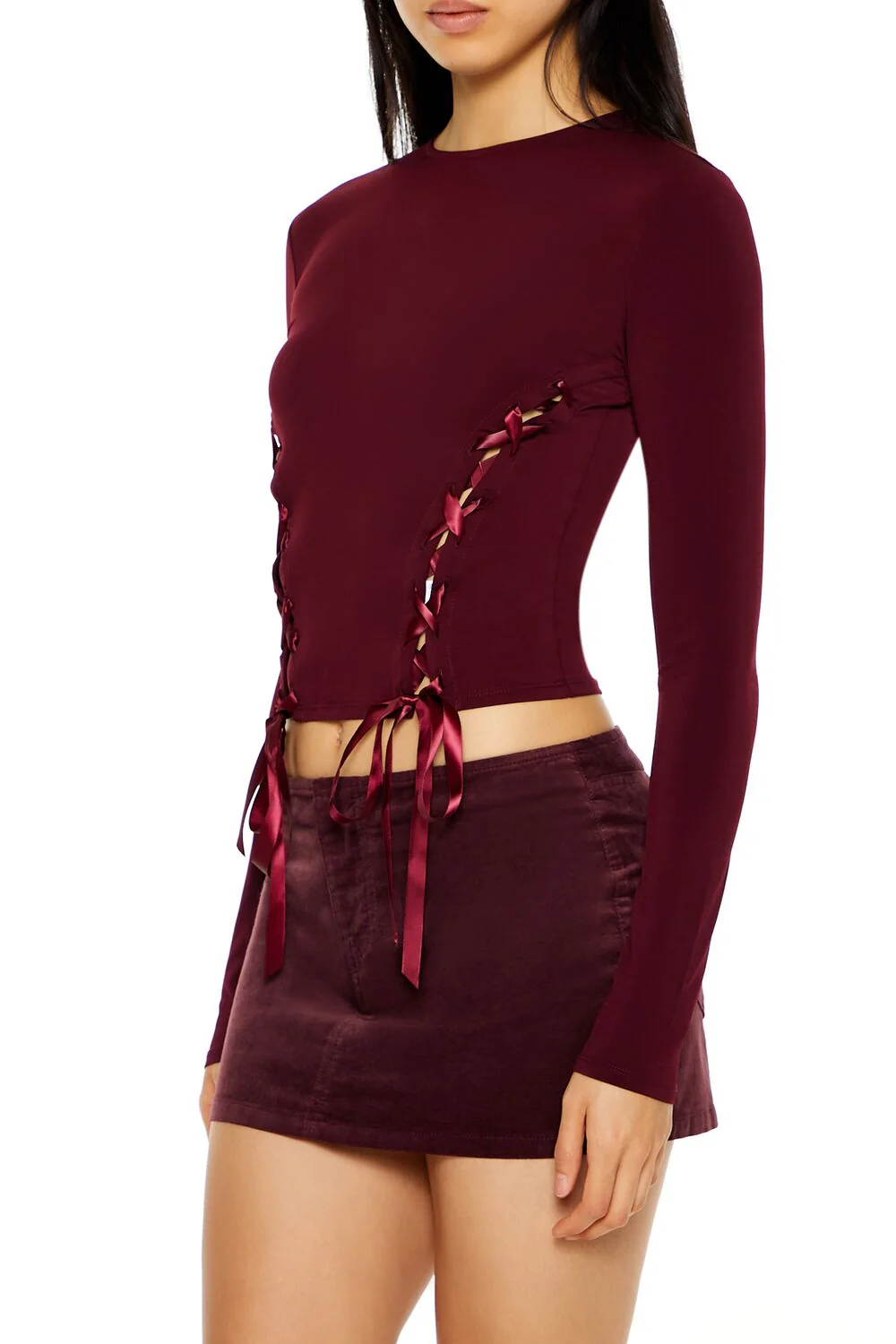 Lace-Up Crop Top - Image 9