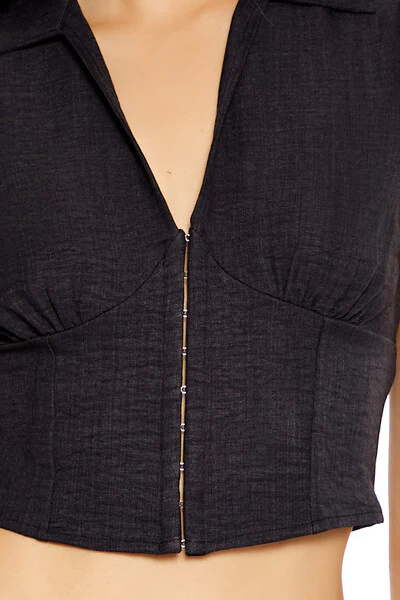Chiffon Bustier Crop Top - Image 3