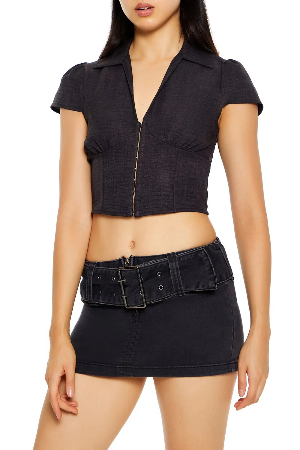 Chiffon Bustier Crop Top - Image 4