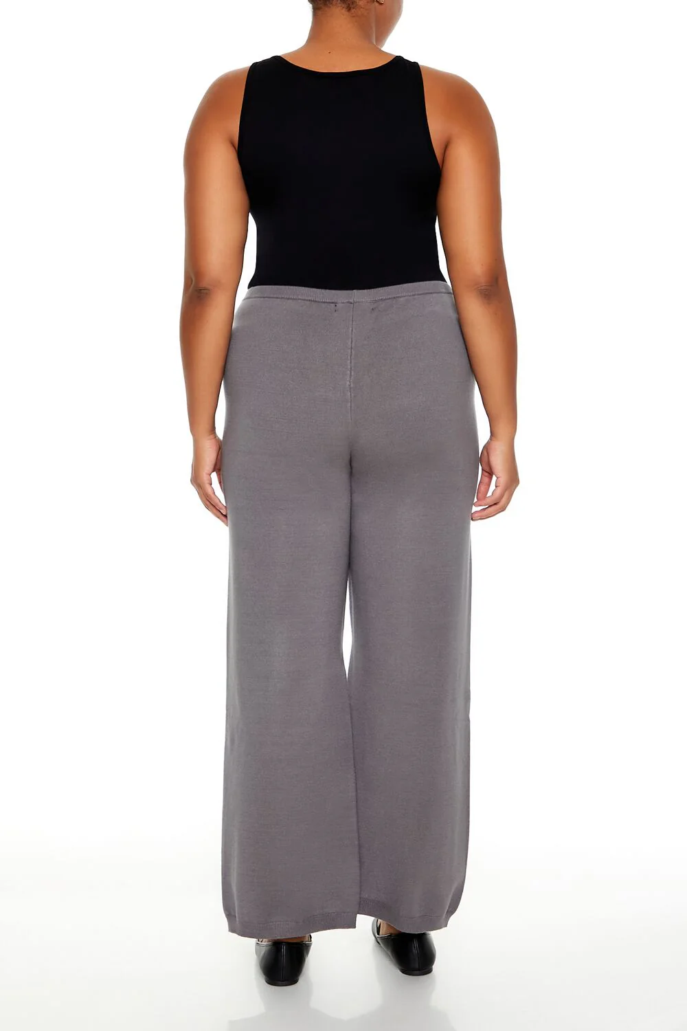 Plus Size Sweater-Knit Wide Pants - Image 9