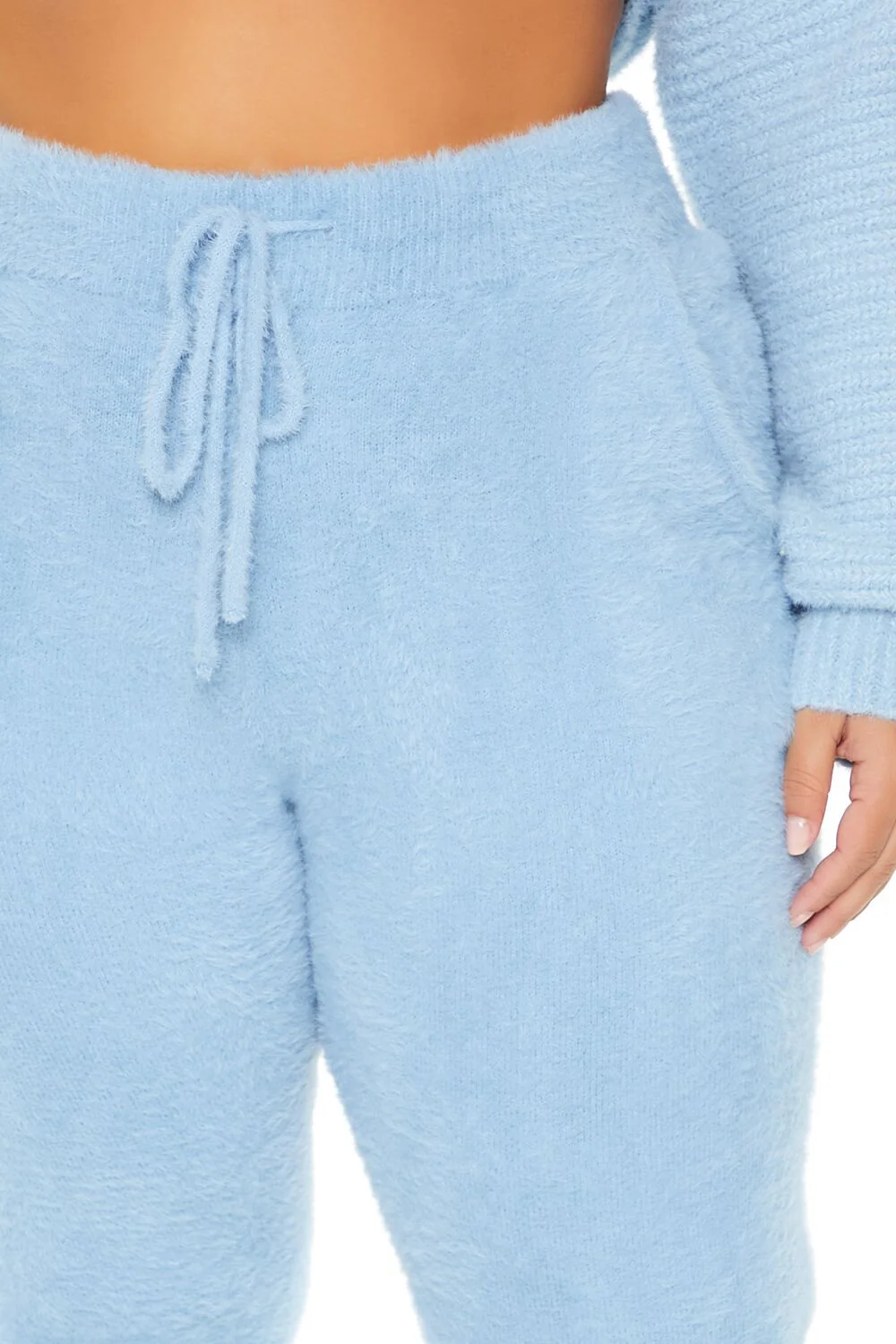 Plus Size Fuzzy Sweater-Knit Joggers - Image 10