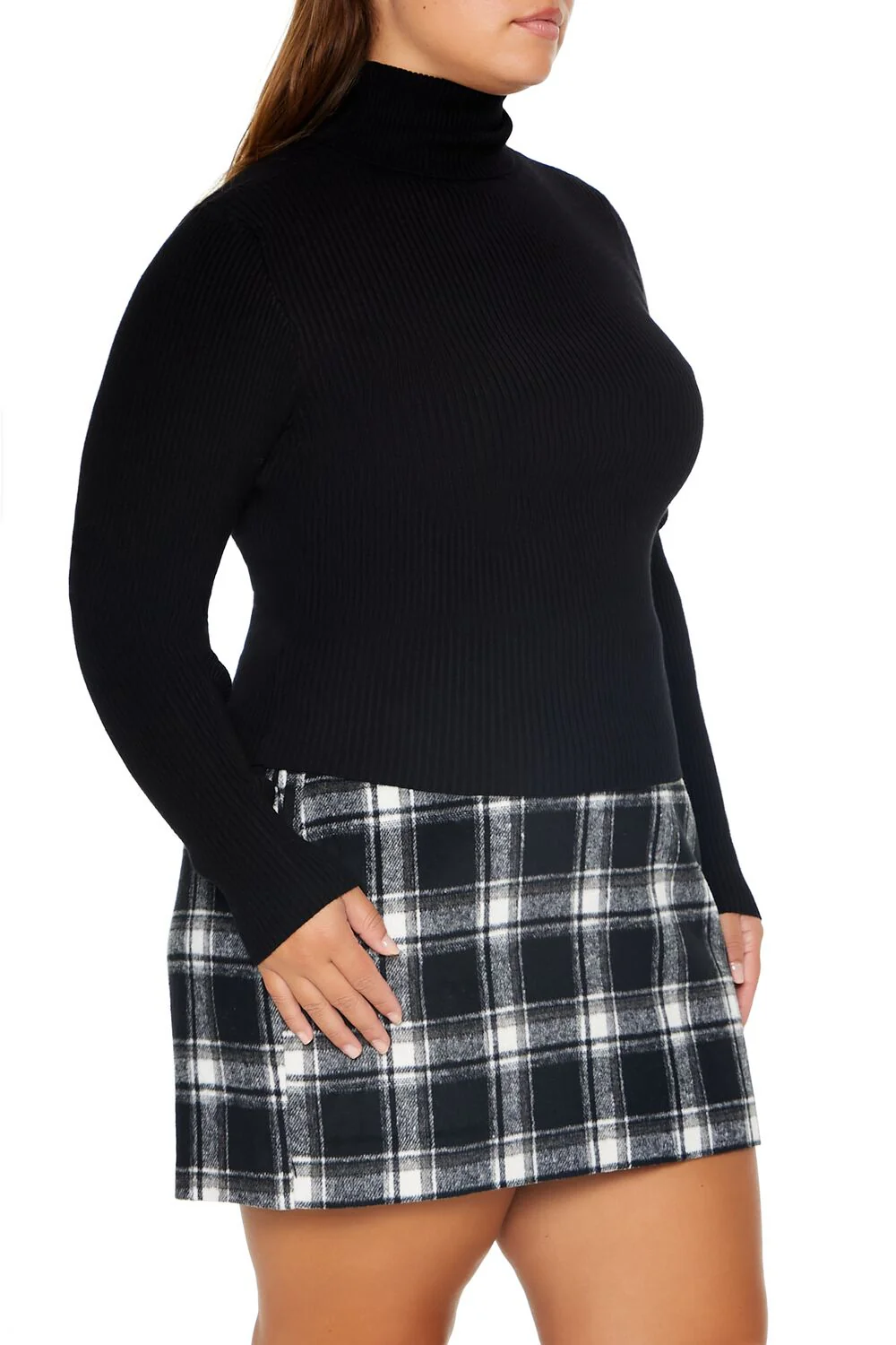 Plus Size Ribbed Turtleneck Sweater - Image 4
