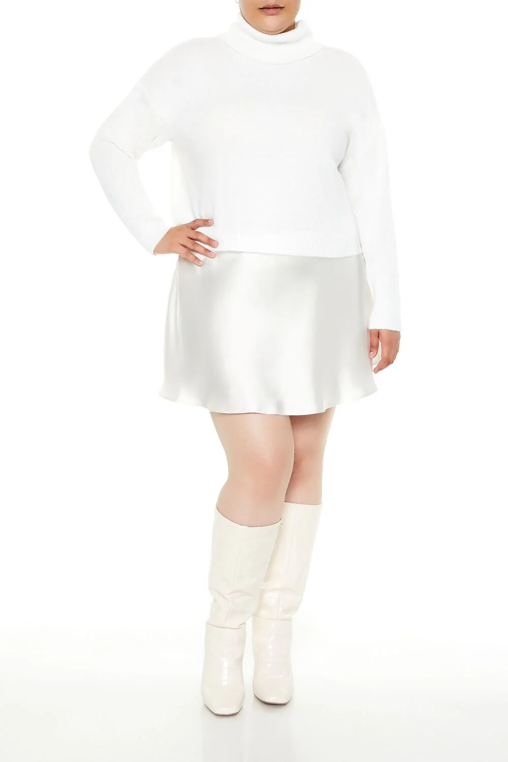 Plus Size Turtleneck Sweater - Image 2