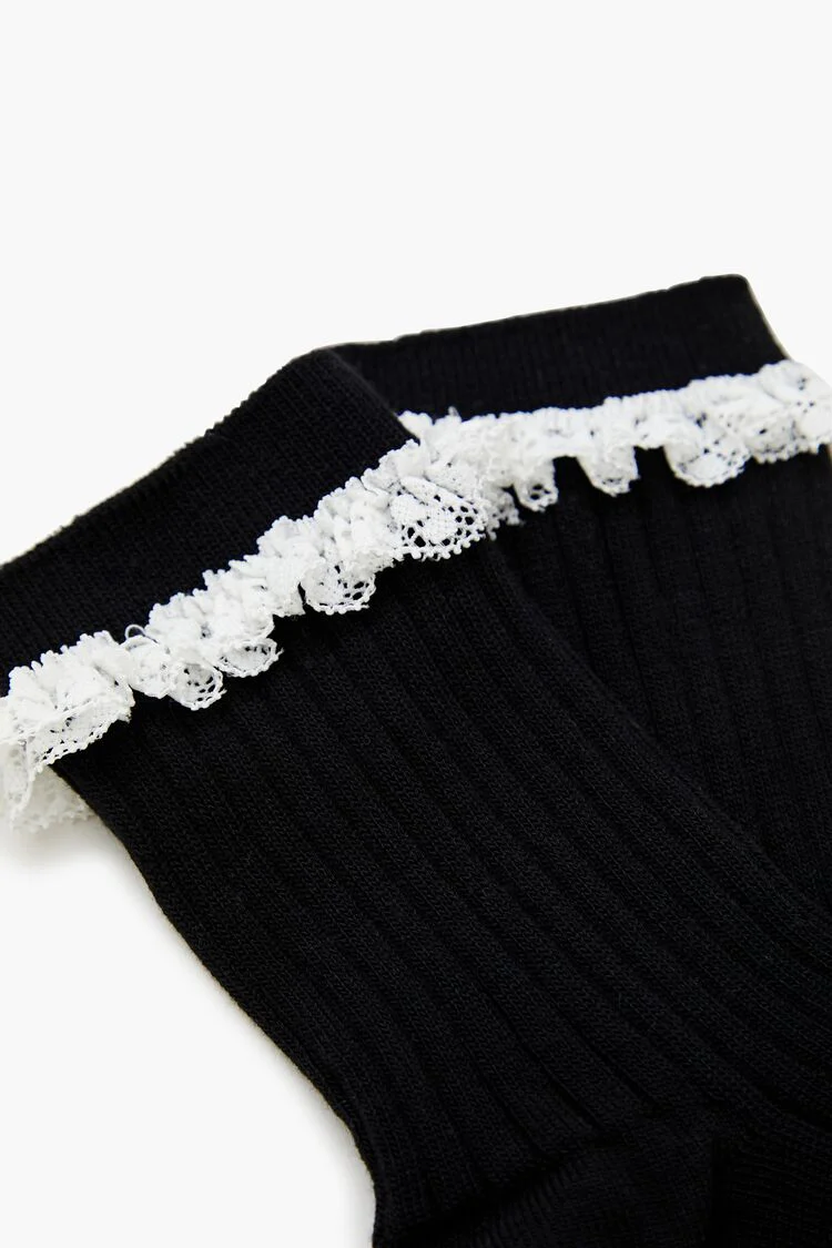 Lace-Trim Crew Socks - Image 3
