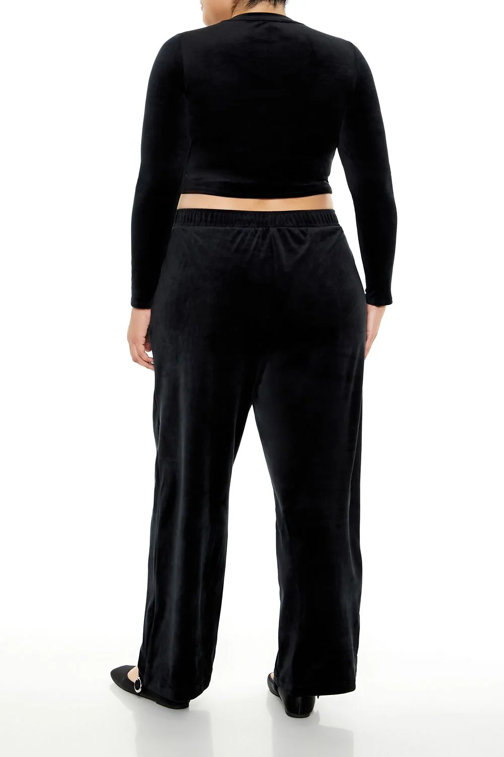 Plus Size Velour High-Rise Joggers - Image 4