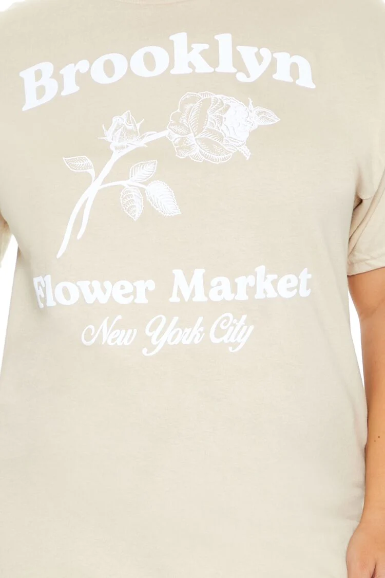 Plus Size Brooklyn Flower Market Tee - Image 3