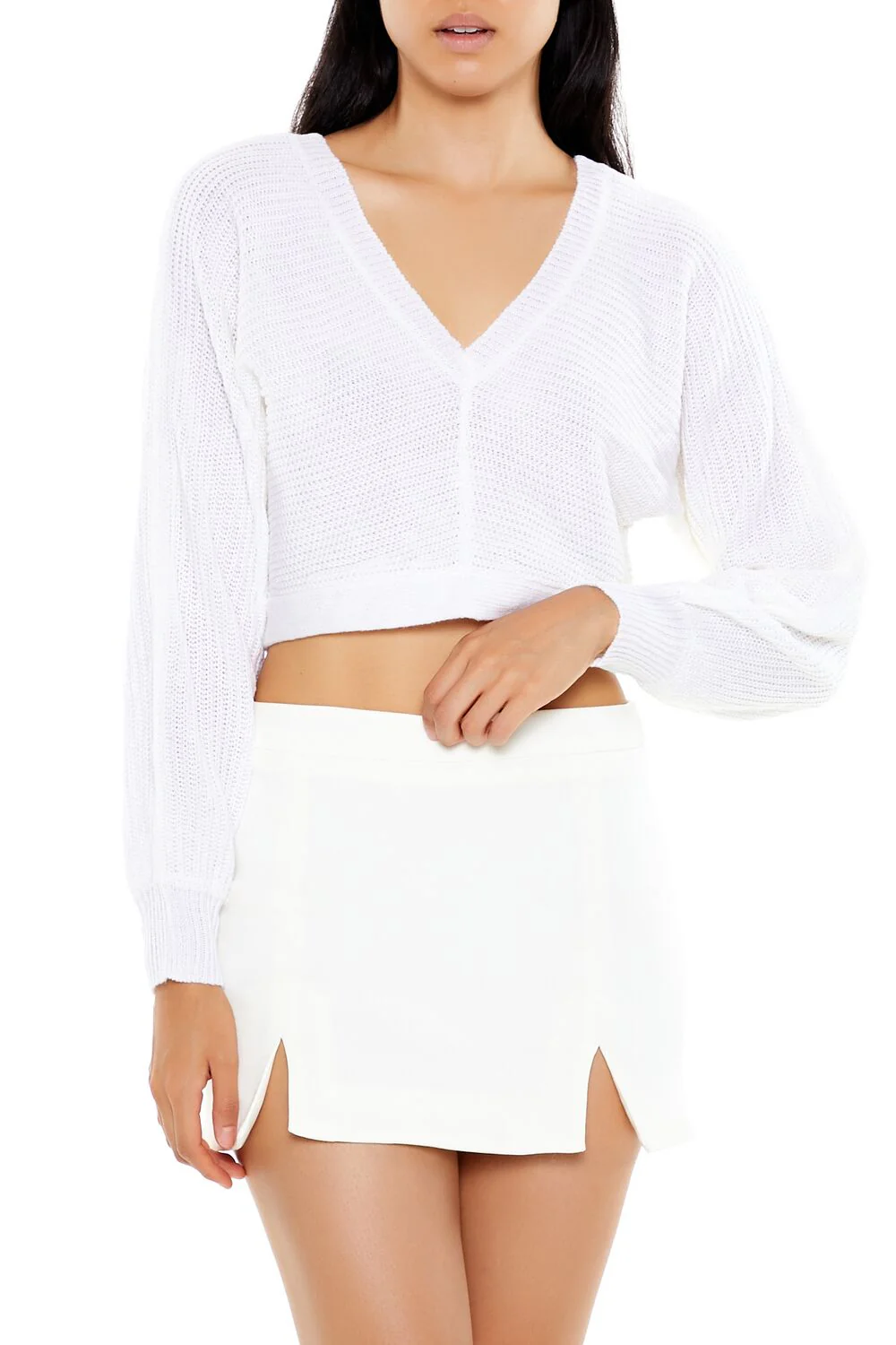 Open-Back Cropped Sweater - Image 3