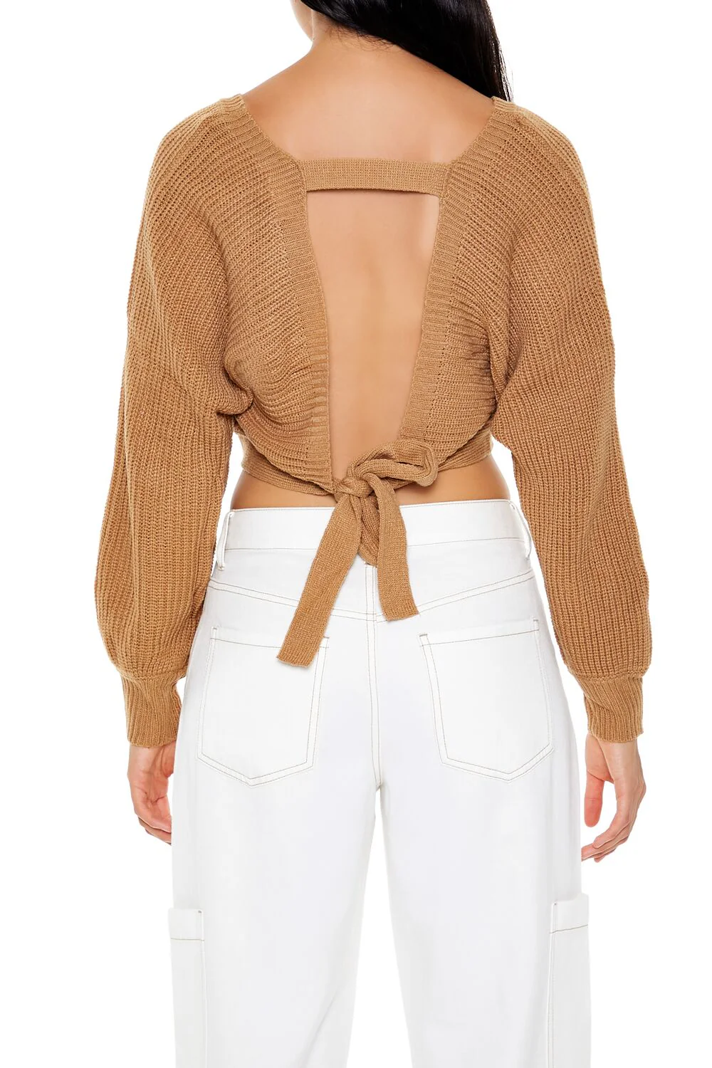 Open-Back Cropped Sweater - Image 6