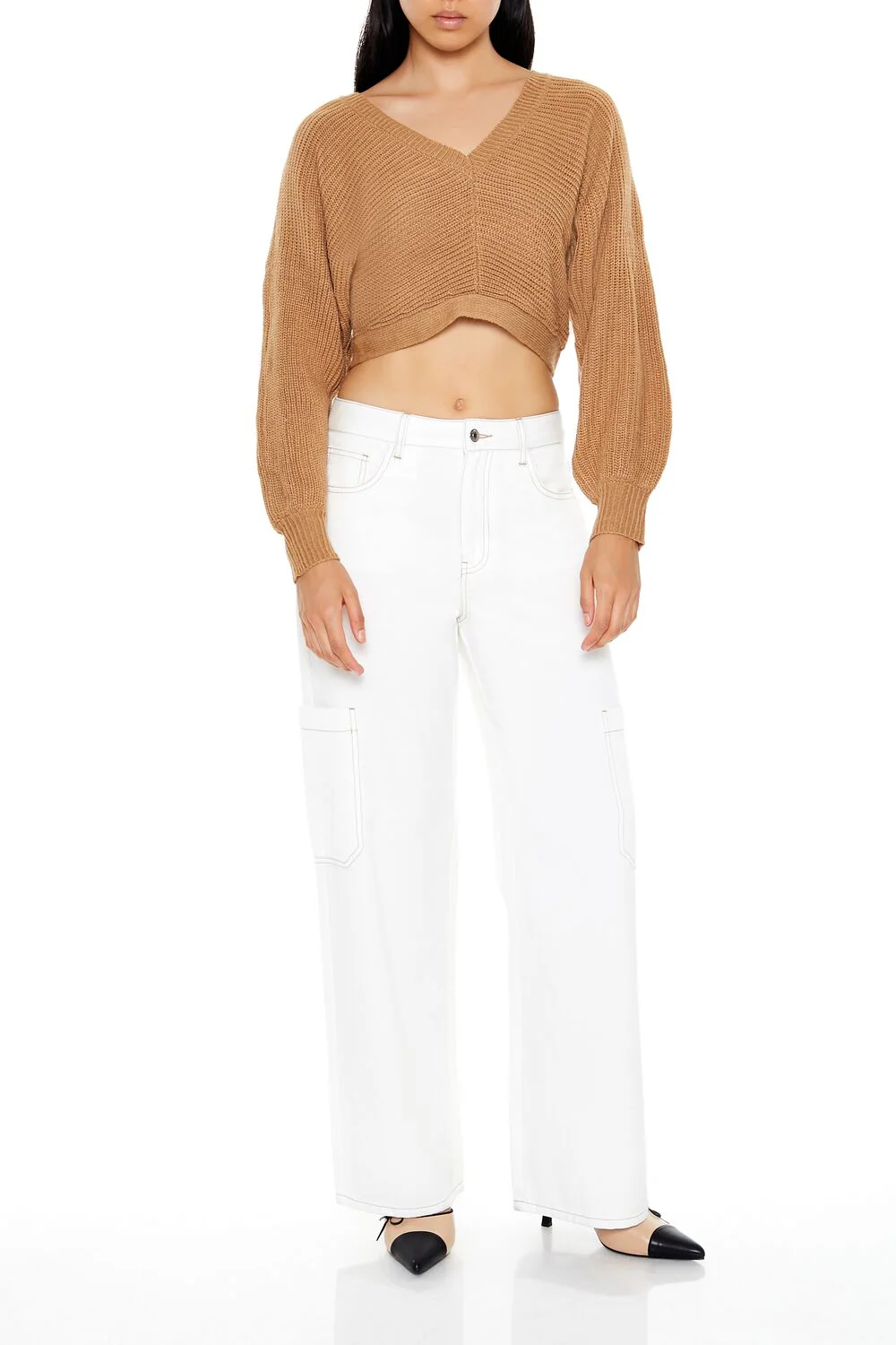 Open-Back Cropped Sweater - Image 7