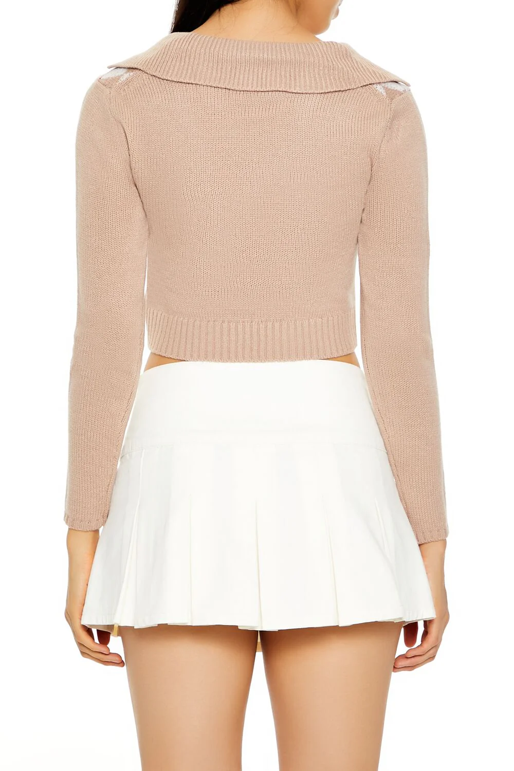 Argyle Cropped Sweater - Image 5