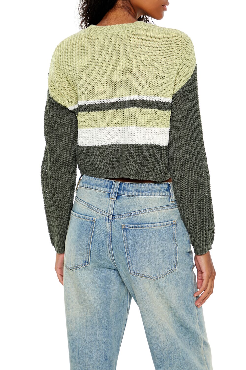 Colorblock Cropped Sweater - Image 10