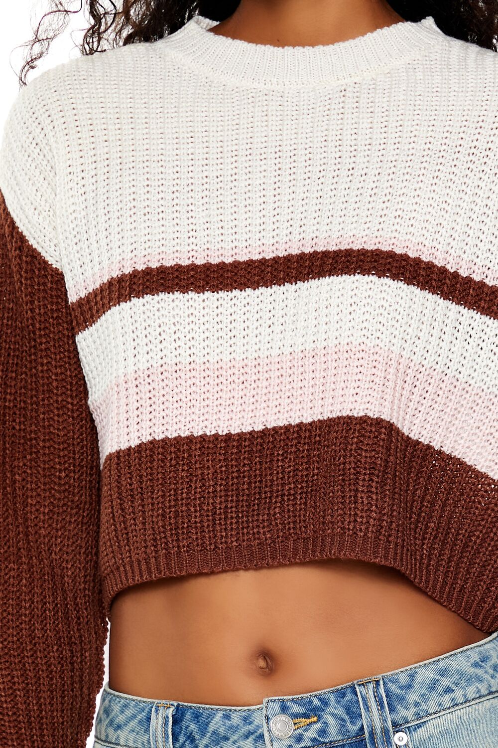 Colorblock Cropped Sweater - Image 3