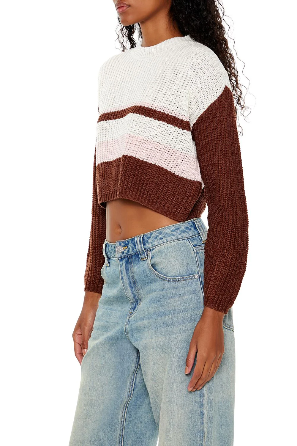 Colorblock Cropped Sweater - Image 4