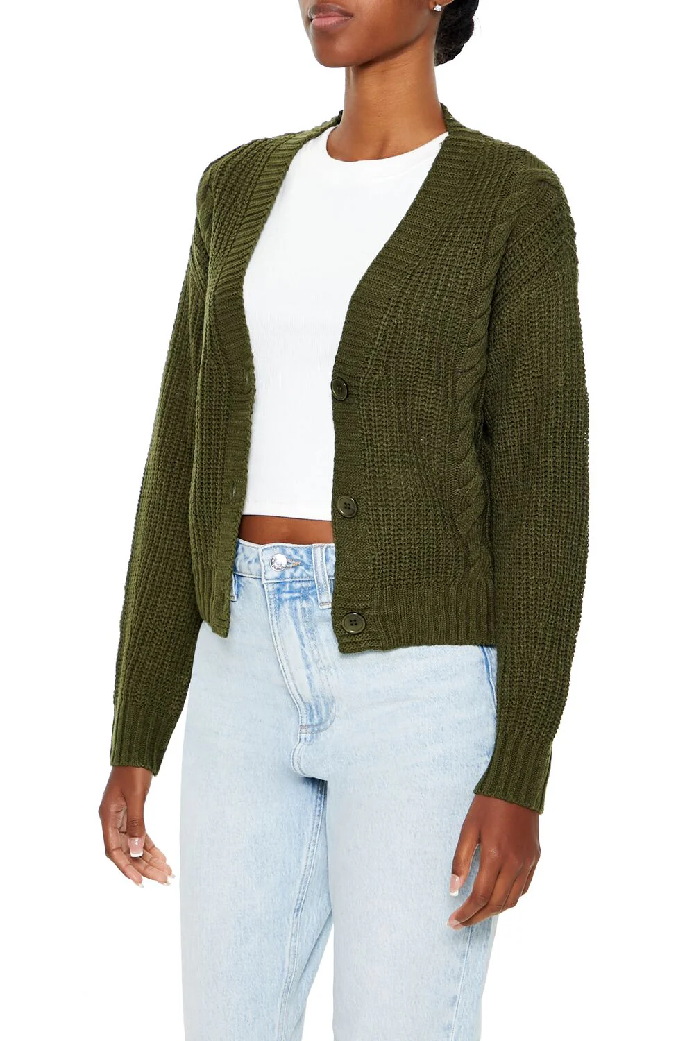 Drop-Sleeve Cardigan Sweater - Image 4
