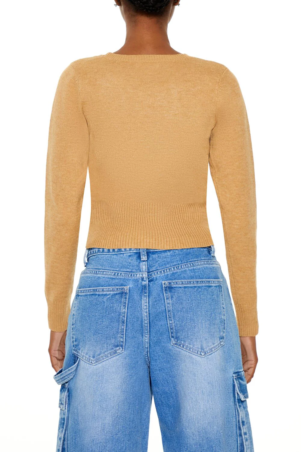 Cropped Lattice Sweater - Image 10