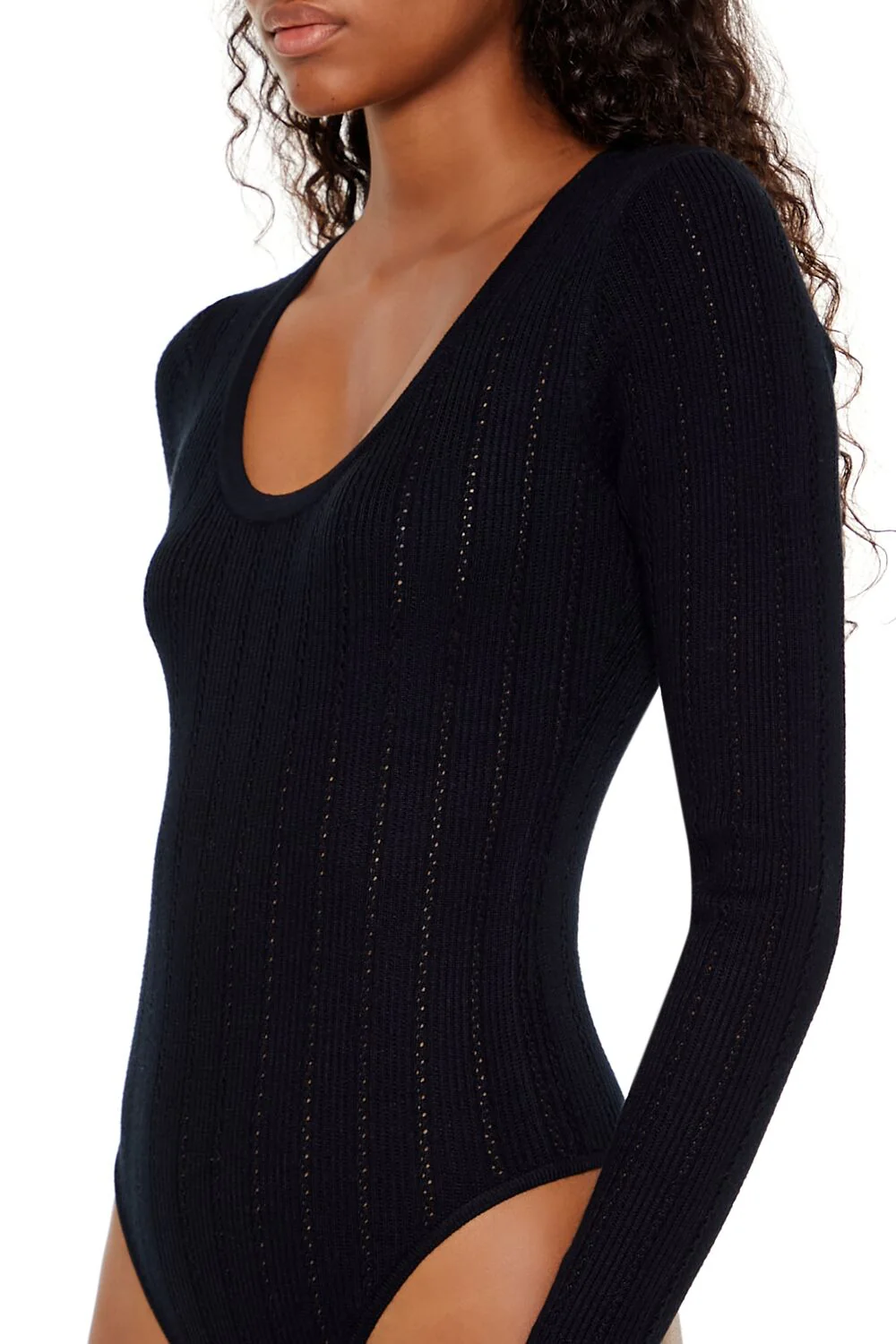 Sweater-Knit Thong Bodysuit - Image 4