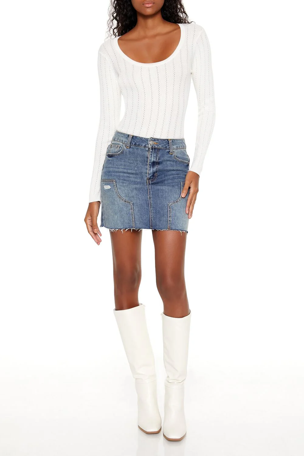 Sweater-Knit Thong Bodysuit - Image 6