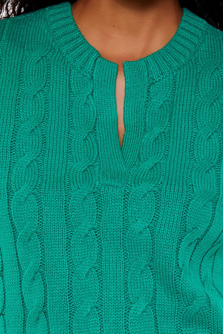 Cropped Cable Knit Sweater Vest - Image 8