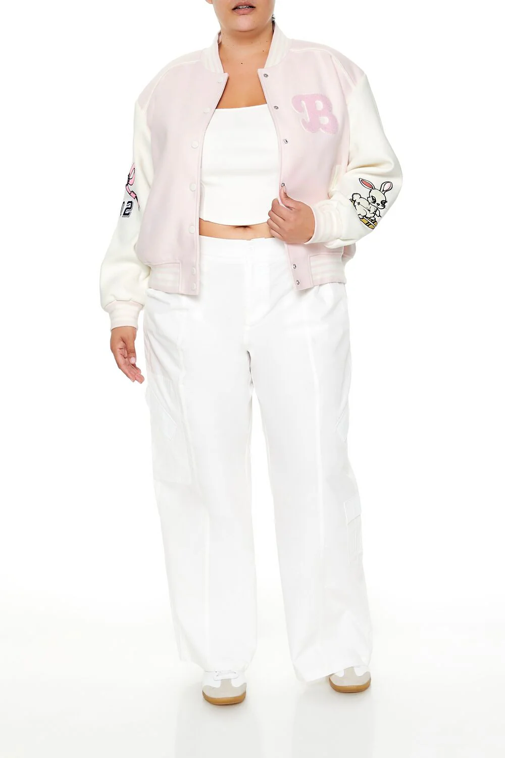 Plus Size Bunny Bomber Jacket - Image 2