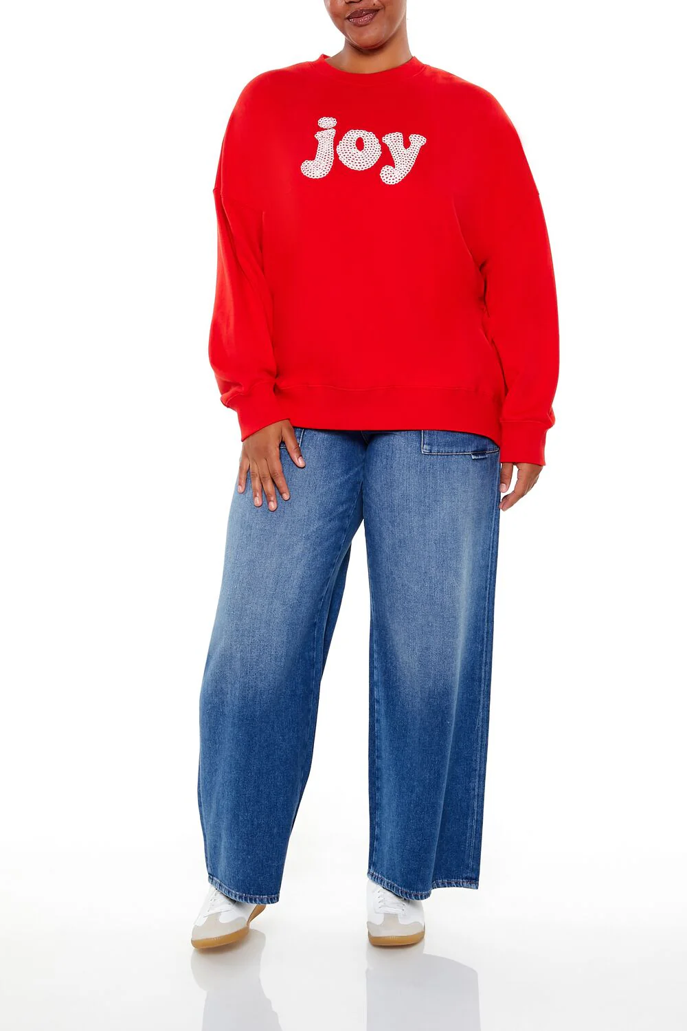 Plus Size Embroidered Joy Pullover - Image 2