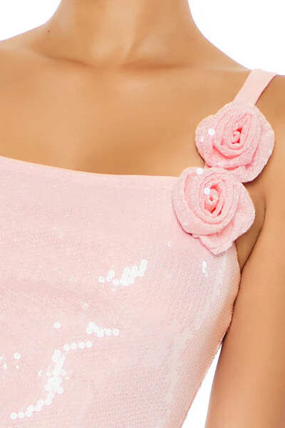 Sequin Rosette Cropped Cami - Image 3