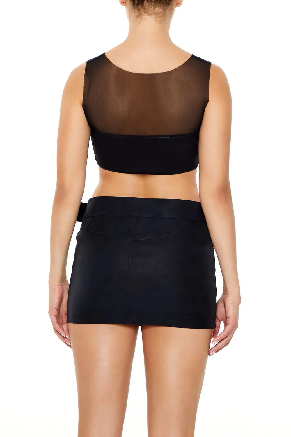 Mesh Faux Gem Crop Top - Image 10